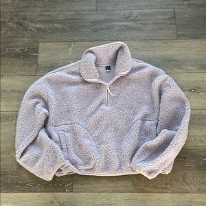 Lavender Fleece Quarter-Zip Women Sweater